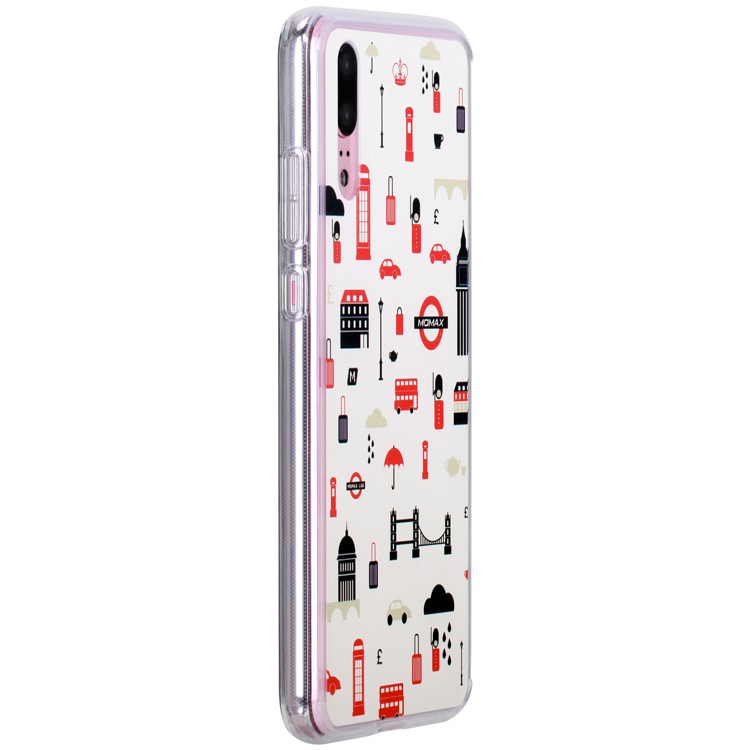MOMAX Anti-drop Embossment Pattern Printing PC + Soft TPU Hybrid Shell for Huawei P20 - England Elements-4