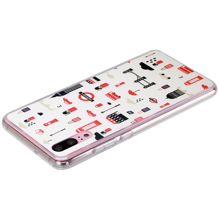 MOMAX Anti-drop Embossment Pattern Printing PC + Soft TPU Hybrid Shell for Huawei P20 - England Elements-5