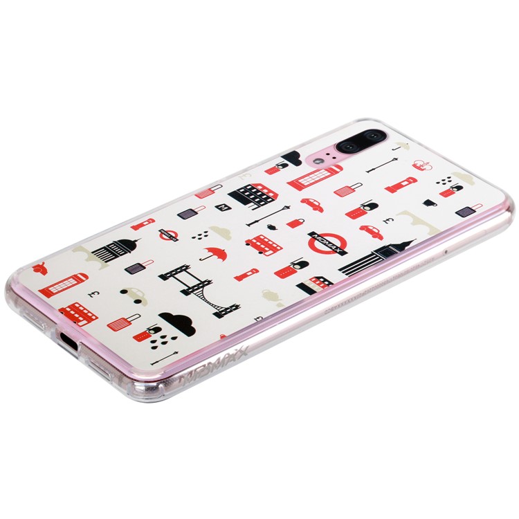 MOMAX Anti-drop Embossment Pattern Printing PC + Soft TPU Hybrid Shell for Huawei P20 - England Elements-6