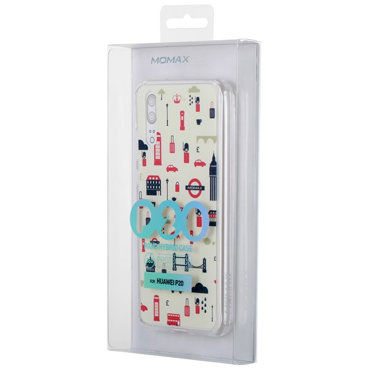 MOMAX Anti-drop Embossment Pattern Printing PC + Soft TPU Hybrid Shell for Huawei P20 - England Elements-7