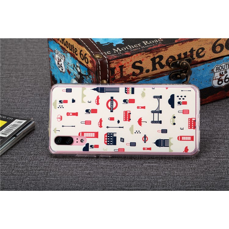 MOMAX Anti-drop Embossment Pattern Printing PC + Soft TPU Hybrid Shell for Huawei P20 - England Elements-9