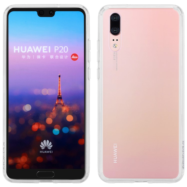 MOMAX Anti-drop Embossment Pattern Printing PC + Soft TPU Combo Casing for Huawei P20 - Transparent-1
