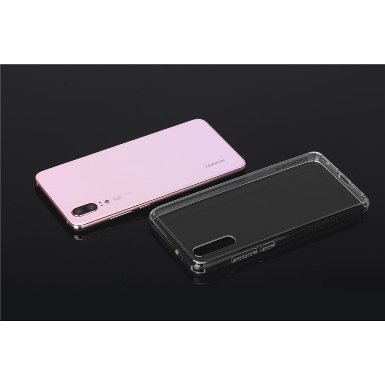MOMAX Anti-drop Embossment Pattern Printing PC + Soft TPU Combo Casing for Huawei P20 - Transparent-11