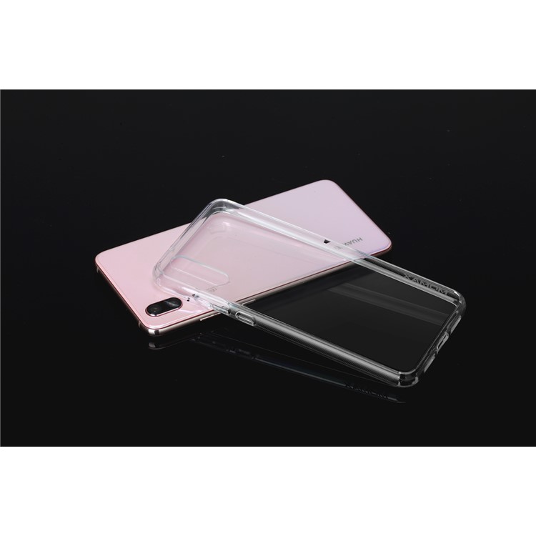 MOMAX Anti-drop Embossment Pattern Printing PC + Soft TPU Combo Casing for Huawei P20 - Transparent-12