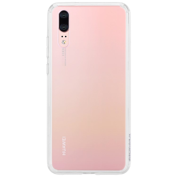 MOMAX Anti-drop Embossment Pattern Printing PC + Soft TPU Combo Casing for Huawei P20 - Transparent-3