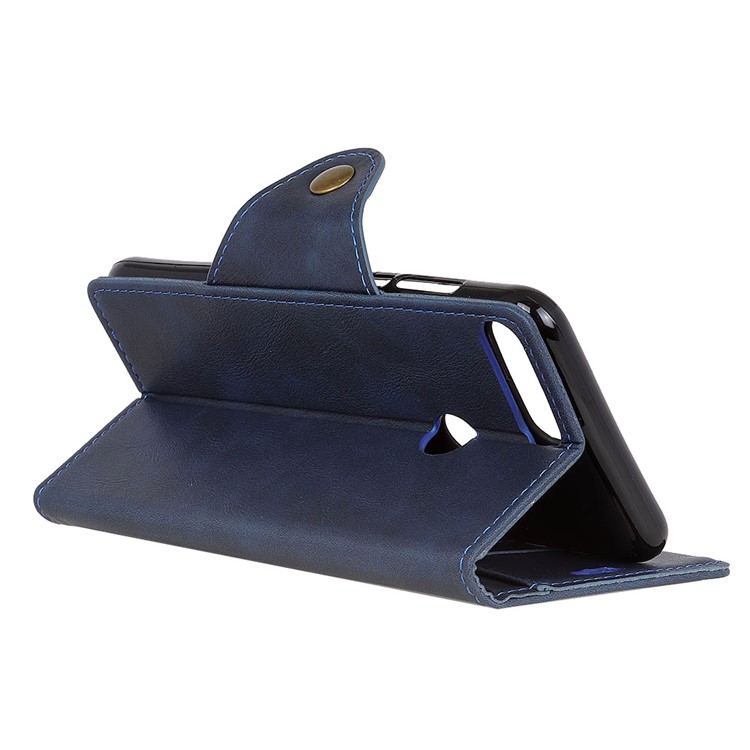 PU Leather Wallet Stand Mobile Shell for Huawei Honor 7C/Enjoy 8 /Y7 Prime (2018) - Blue-8