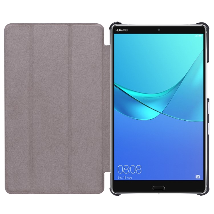 Tri-fold Stand PU Leather Smart Case for Huawei MediaPad M5 8 - Black-9
