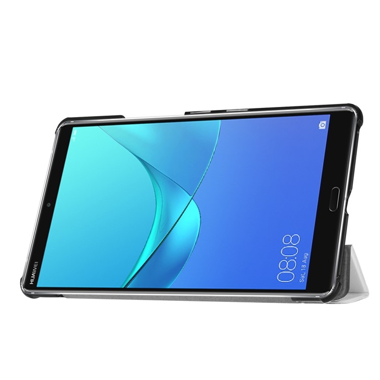 Tri-fold Stand PU Leather Smart Cover for Huawei MediaPad M5 8 - White-5