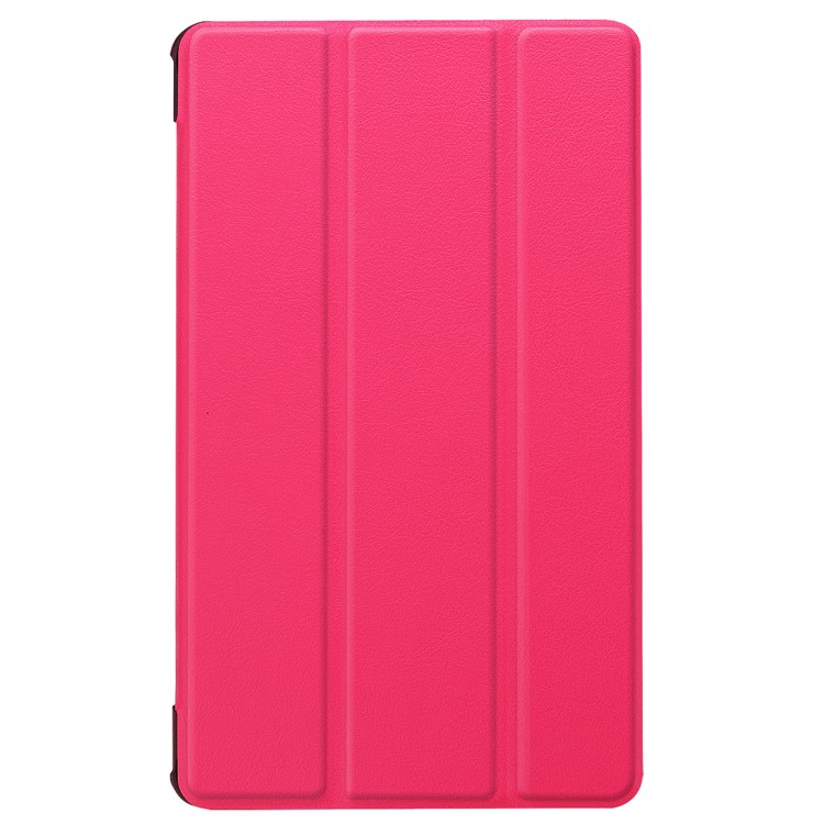 Tri-fold Stand Auto Wake and Sleep Leather Case for Huawei MediaPad M5 8 - Rose-2