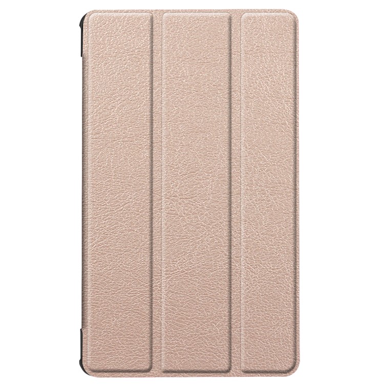 Tri-fold Stand Auto Wake and Sleep Leather Cover for Huawei MediaPad M5 8 - Rose Gold-2