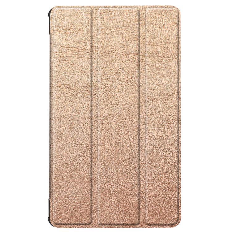 Tri-fold Stand Auto Wake and Sleep Leather Shell for Huawei MediaPad M5 8 - Gold-2