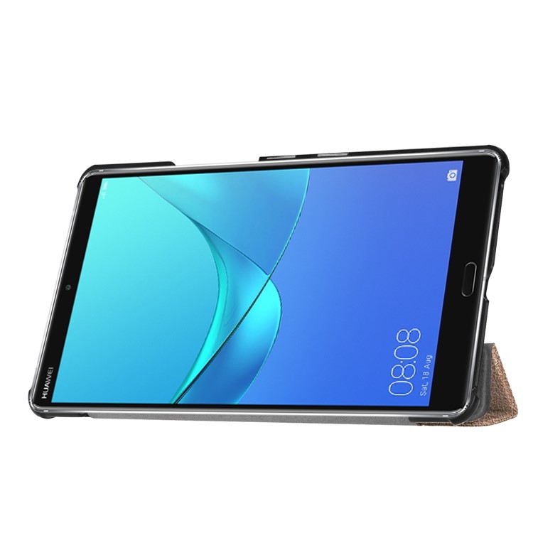 Tri-fold Stand Auto Wake and Sleep Leather Shell for Huawei MediaPad M5 8 - Gold-5