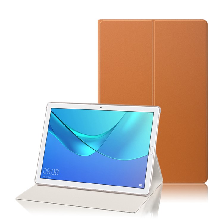 PU Leather Smart Tablet Cover Shell with Stand for Huawei MediaPad M5 10/M5 10 (Pro) - Brown-4