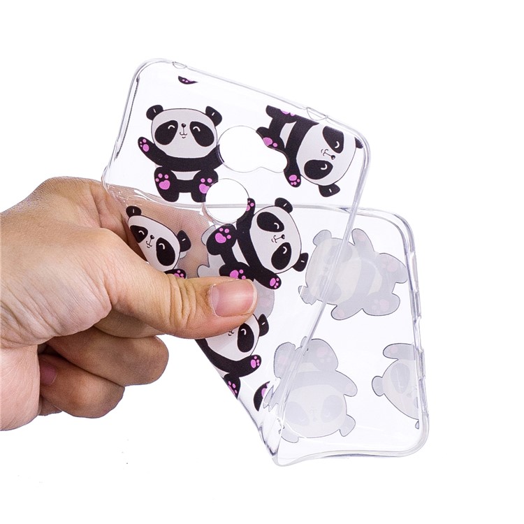 Pattern Printing IMD TPU Back Case for Huawei Y7 Prime/Enjoy 7 Plus - Cute Pandas-2
