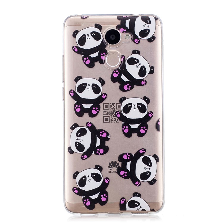 Pattern Printing IMD TPU Back Case for Huawei Y7 Prime/Enjoy 7 Plus - Cute Pandas-3