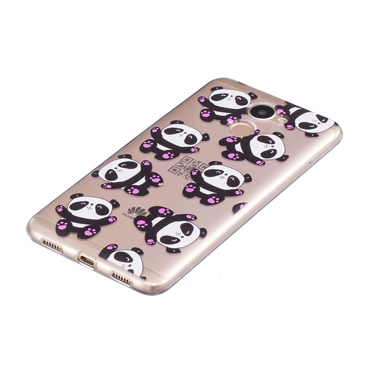 Pattern Printing IMD TPU Back Case for Huawei Y7 Prime/Enjoy 7 Plus - Cute Pandas-4