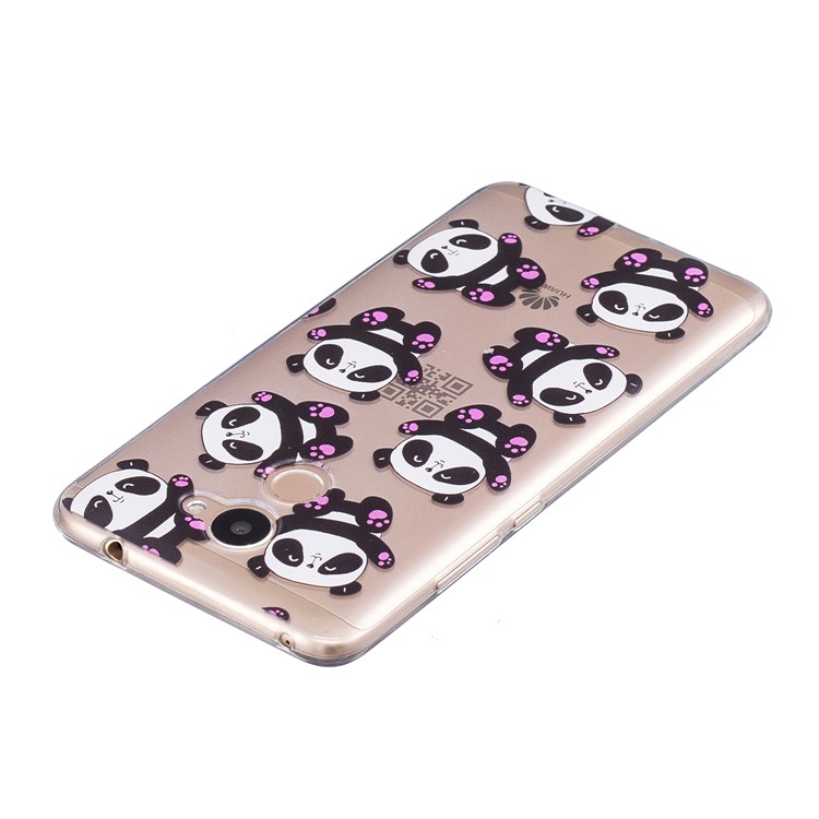 Pattern Printing IMD TPU Back Case for Huawei Y7 Prime/Enjoy 7 Plus - Cute Pandas-5