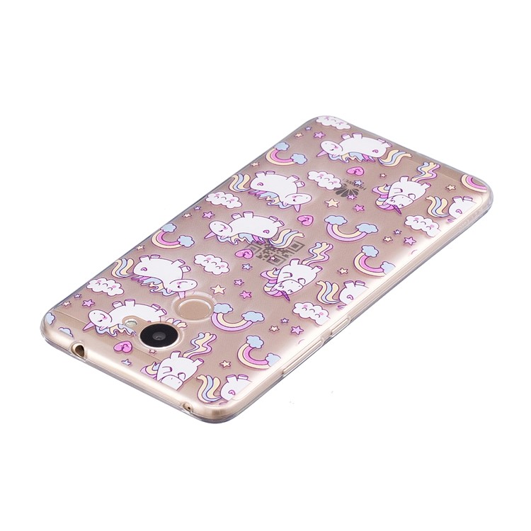 Pattern Printing IMD TPU Back Cover for Huawei Y7 Prime/Enjoy 7 Plus - Lovely Unicorns-5