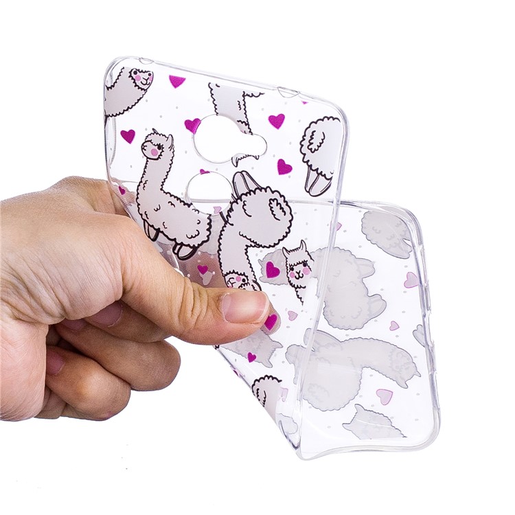 Pattern Printing IMD TPU Back Casing for Huawei Y7 Prime/Enjoy 7 Plus - Alpacas-2