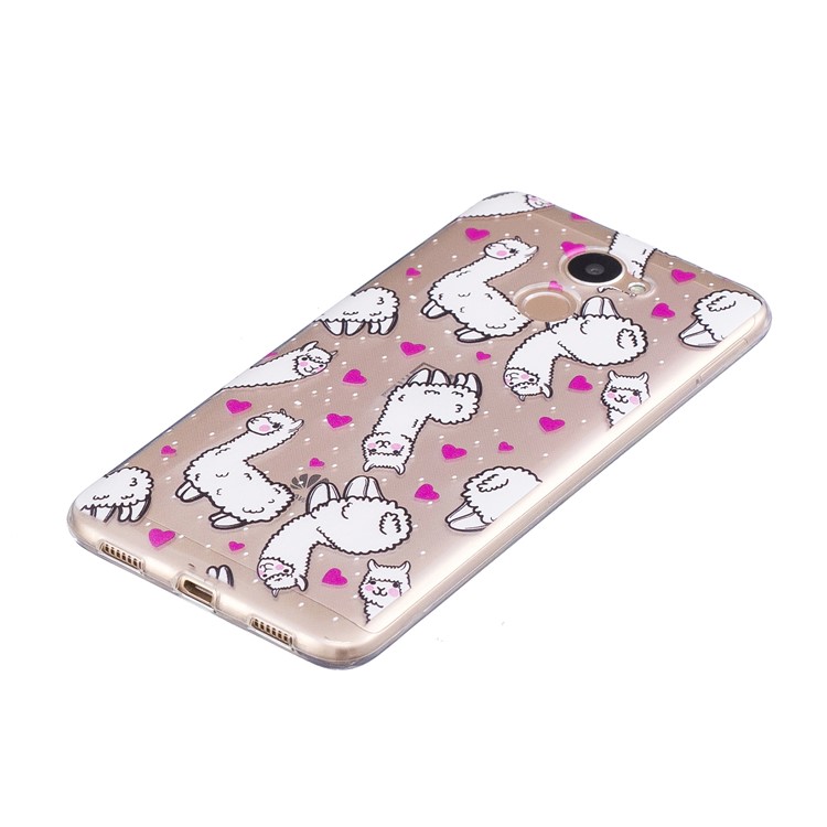 Pattern Printing IMD TPU Back Casing for Huawei Y7 Prime/Enjoy 7 Plus - Alpacas-4