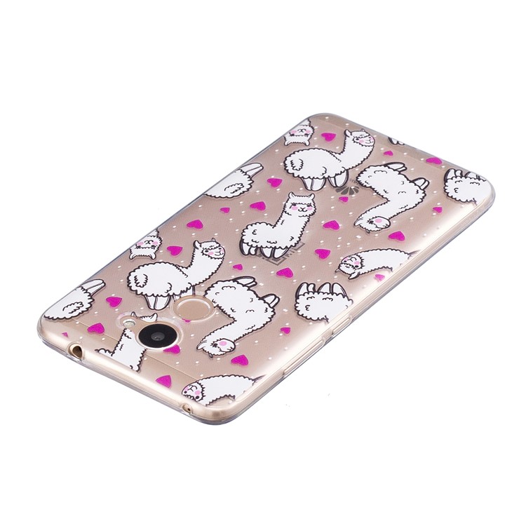 Pattern Printing IMD TPU Back Casing for Huawei Y7 Prime/Enjoy 7 Plus - Alpacas-5
