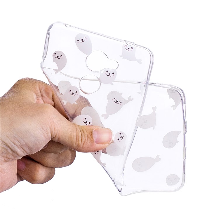 Pattern Printing IMD Slim TPU Back Case for Huawei Y7 Prime/Enjoy 7 Plus - Sea Lion-2