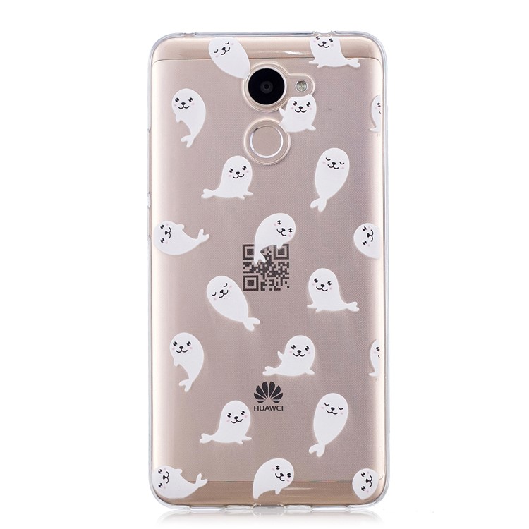 Pattern Printing IMD Slim TPU Back Case for Huawei Y7 Prime/Enjoy 7 Plus - Sea Lion-3