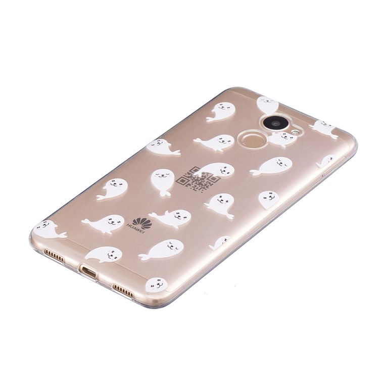 Pattern Printing IMD Slim TPU Back Case for Huawei Y7 Prime/Enjoy 7 Plus - Sea Lion-4