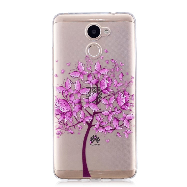 Pattern Printing IMD Soft TPU Back Cover for Huawei Y7 Prime/Enjoy 7 Plus - Tree-3
