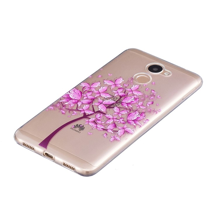 Pattern Printing IMD Soft TPU Back Cover for Huawei Y7 Prime/Enjoy 7 Plus - Tree-4