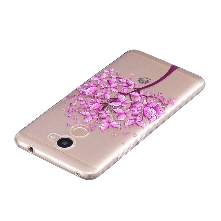 Pattern Printing IMD Soft TPU Back Cover for Huawei Y7 Prime/Enjoy 7 Plus - Tree-5