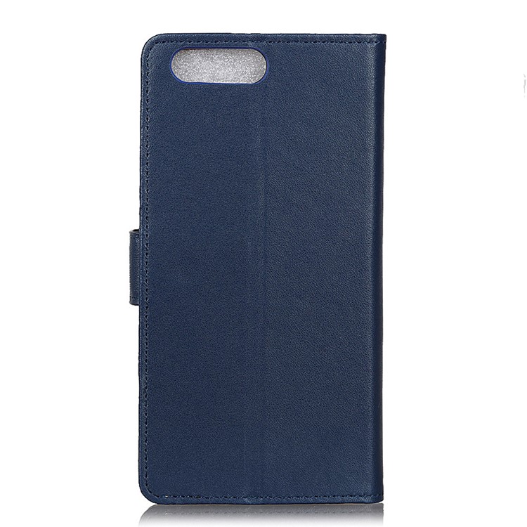 Wallet Stand Flip Leather Phone Casing for Huawei Y6 (2018)/Honor 7A (without Fingerprint Sensor) - Blue-2