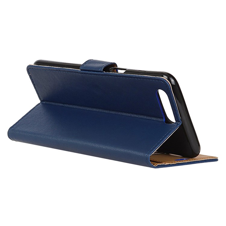 Wallet Stand Flip Leather Phone Casing for Huawei Y6 (2018)/Honor 7A (without Fingerprint Sensor) - Blue-3