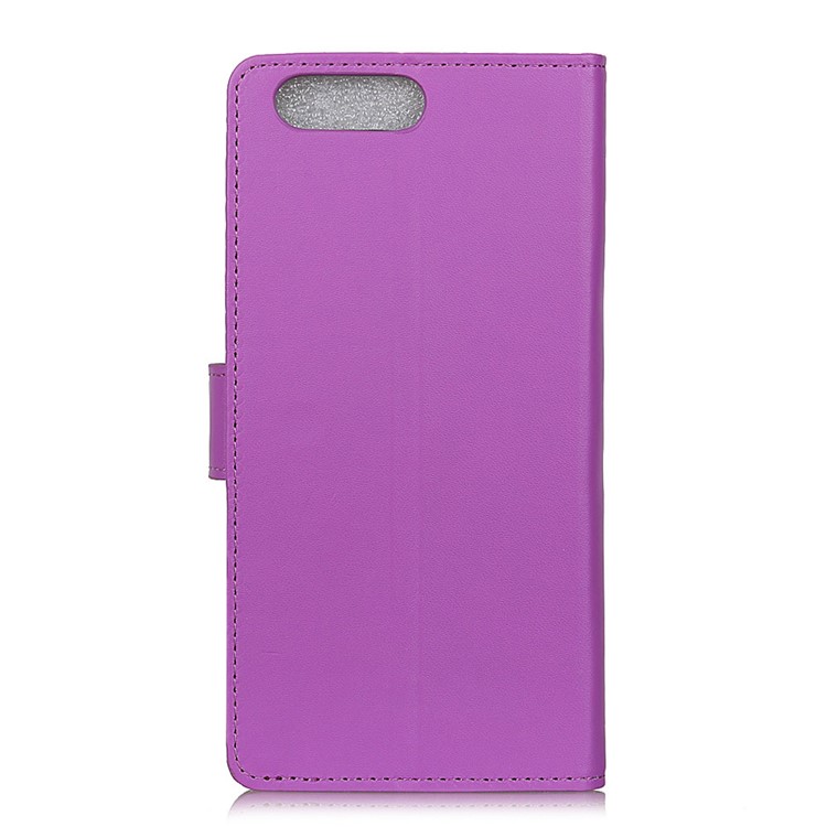 Wallet Stand Flip Leather Mobile Phone Case for Huawei Y6 (2018)/Honor 7A (without Fingerprint Sensor) - Purple-2