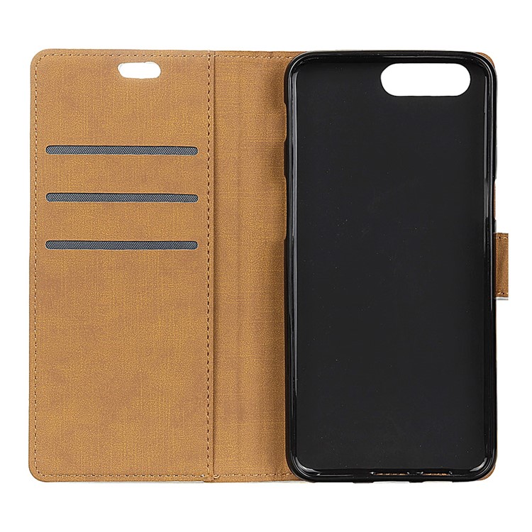 Wallet Stand Flip Leather Mobile Phone Case for Huawei Y6 (2018)/Honor 7A (without Fingerprint Sensor) - Purple-5