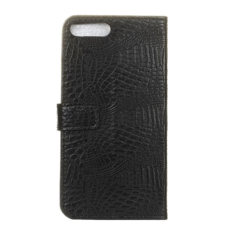 Crocodile Texture Wallet Stand Leather Phone Case for Huawei Y6 (2018)/Honor 7A (without Fingerprint Sensor) - Black-5