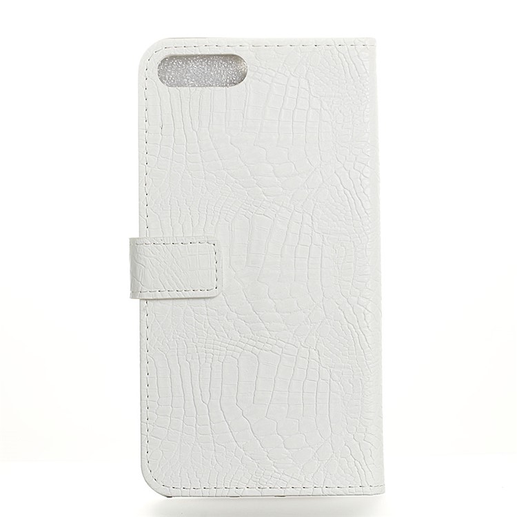 Crocodile Texture Wallet Stand Leather Phone Cover for Huawei Y6 (2018)/Honor 7A (without Fingerprint Sensor) - White-3