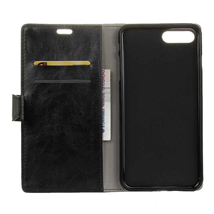 Crazy Horse Texture Leather Wallet Case for Huawei Y6 (2018)/Honor 7A (without Fingerprint Sensor) - Black-6