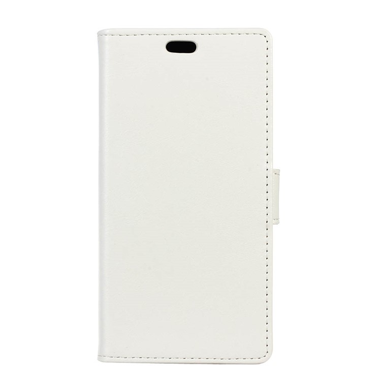 Crazy Horse Texture Leather Wallet Phone Cover Shell for Huawei Y6 (2018)/Honor 7A (without Fingerprint Sensor) - White-1