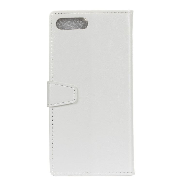 Crazy Horse Texture Leather Wallet Phone Cover Shell for Huawei Y6 (2018)/Honor 7A (without Fingerprint Sensor) - White-4