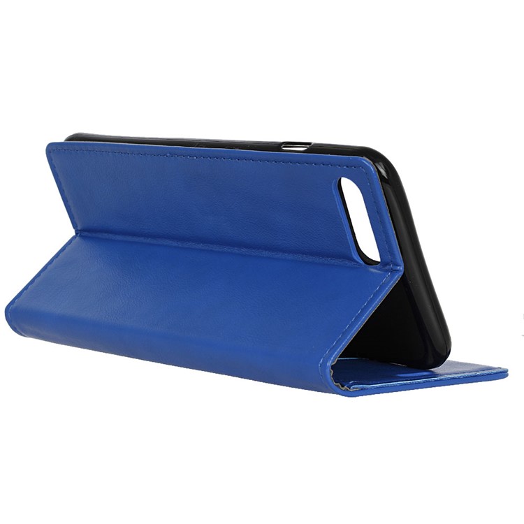 Crazy Horse Texture Leather Wallet Stand Flip Case with Card Holders for Huawei Y6 (2018)/Honor 7A (without Fingerprint Sensor) - Blue-7