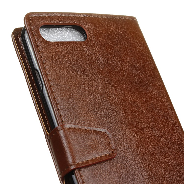 For Huawei Y6 (2018)/Honor 7A (without Fingerprint Sensor) Crazy Horse Texture Leather Wallet Mobile Phone Cover - Brown-4