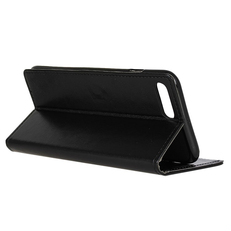 For Huawei Y6 (2018) Crazy Horse Texture Wallet Leather Stand Case - Black-8