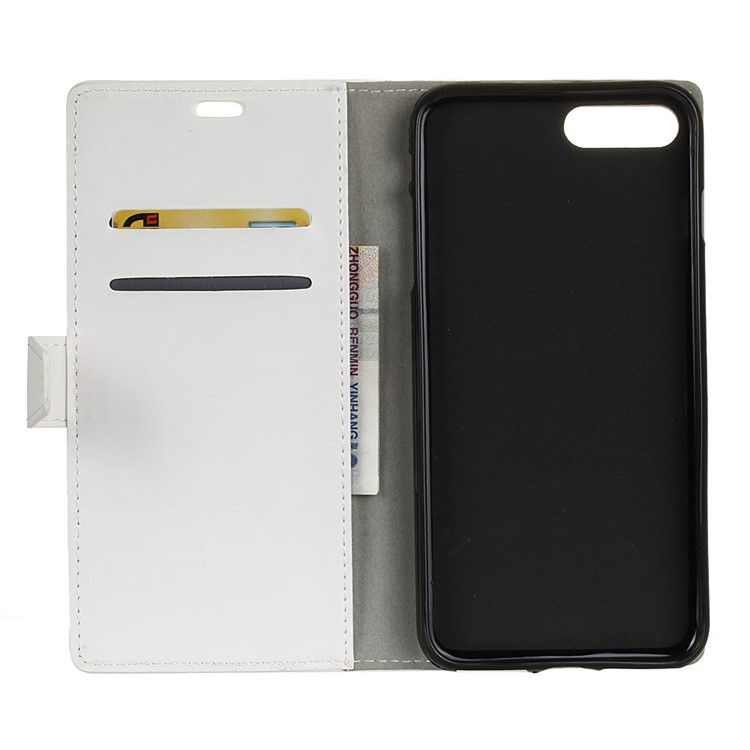 Crazy Horse Texture Wallet Leather Stand Protective Casing for Huawei Y6 (2018)/Honor 7A (without Fingerprint Sensor) - White-3