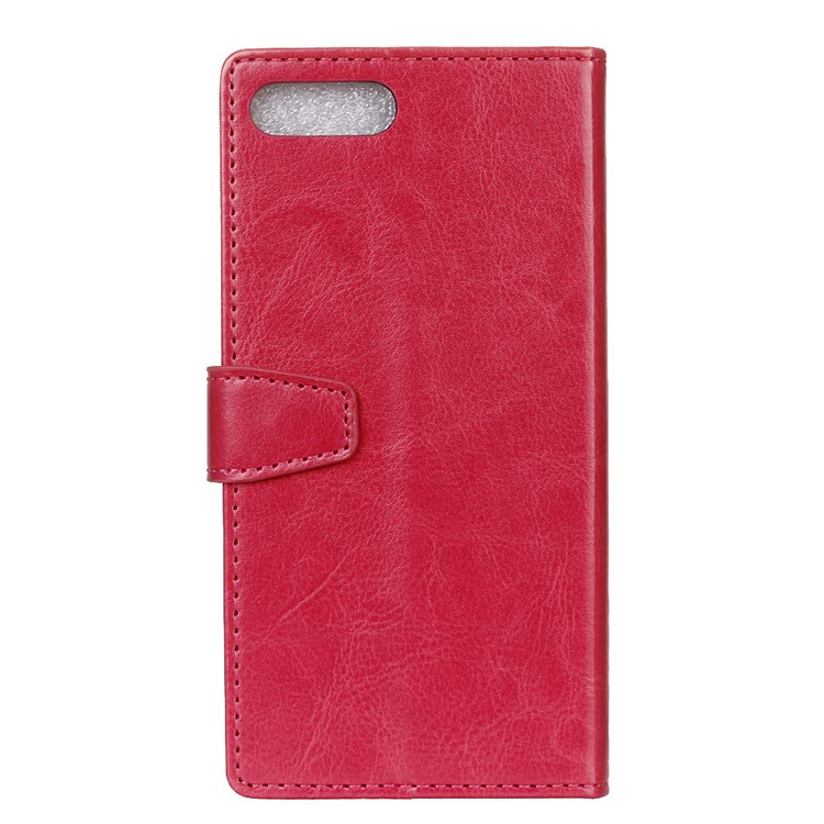 Crazy Horse Texture Wallet Leather Stand Protective Accessory Case for Huawei Y6 (2018)/Honor 7A (without Fingerprint Sensor) - Rose-7