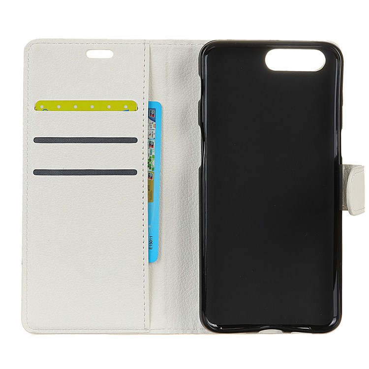 For Huawei Y6 (2018)/Honor 7A (without Fingerprint Sensor) Litchi Skin Wallet Leather Stand Cover Shell - White-3