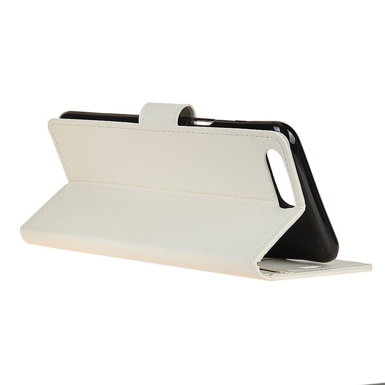 For Huawei Y6 (2018)/Honor 7A (without Fingerprint Sensor) Litchi Skin Wallet Leather Stand Cover Shell - White-4