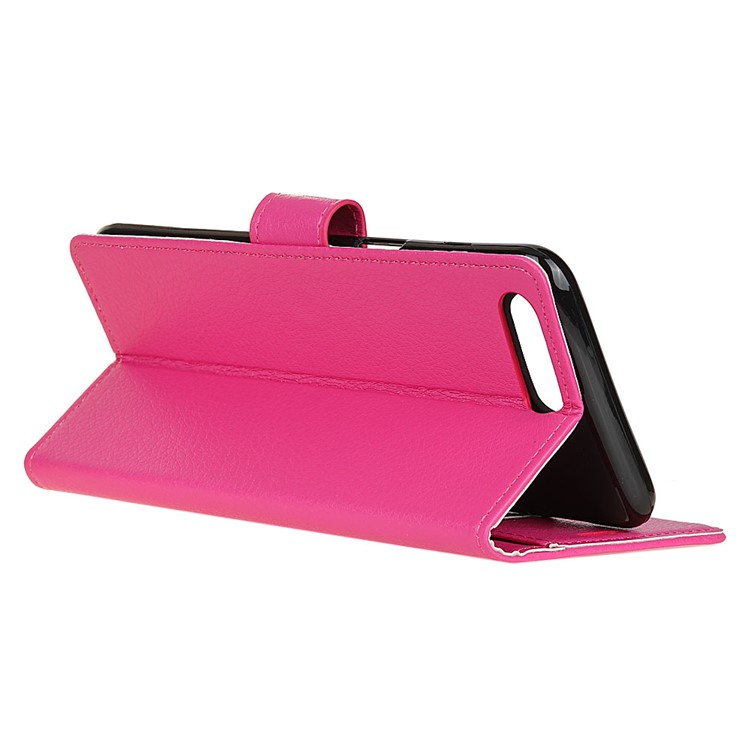 For Huawei Y6 (2018)/Honor 7A (without Fingerprint Sensor) Litchi Skin Wallet Leather Stand Mobile Case - Rose-4