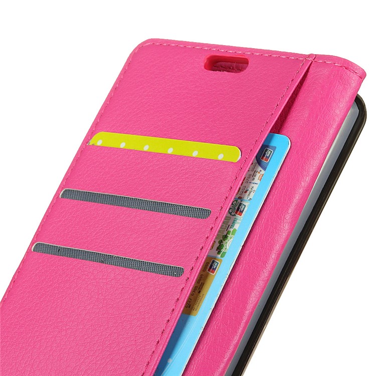 For Huawei Y6 (2018)/Honor 7A (without Fingerprint Sensor) Litchi Skin Wallet Leather Stand Mobile Case - Rose-5