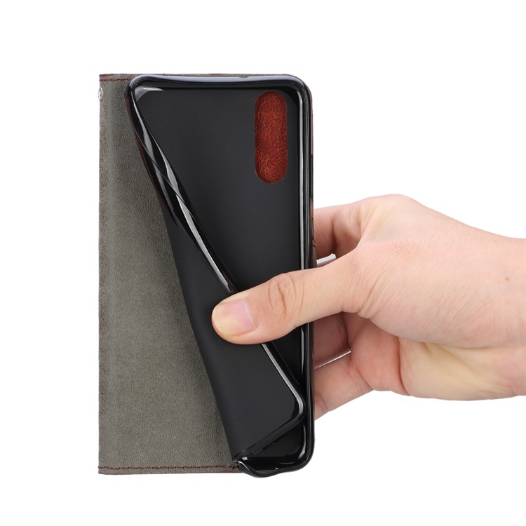 Crazy Horse Texture Wallet Stand Leather Case for Huawei P20 Pro - Black-6